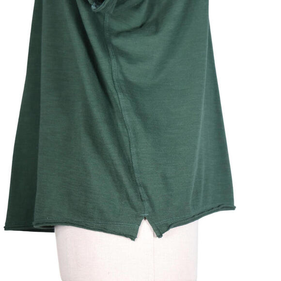 Banana Republic Women’s Small Hunter Green Slub Cotton V Neck Relaxed T Shirt - Picture 4 of 9